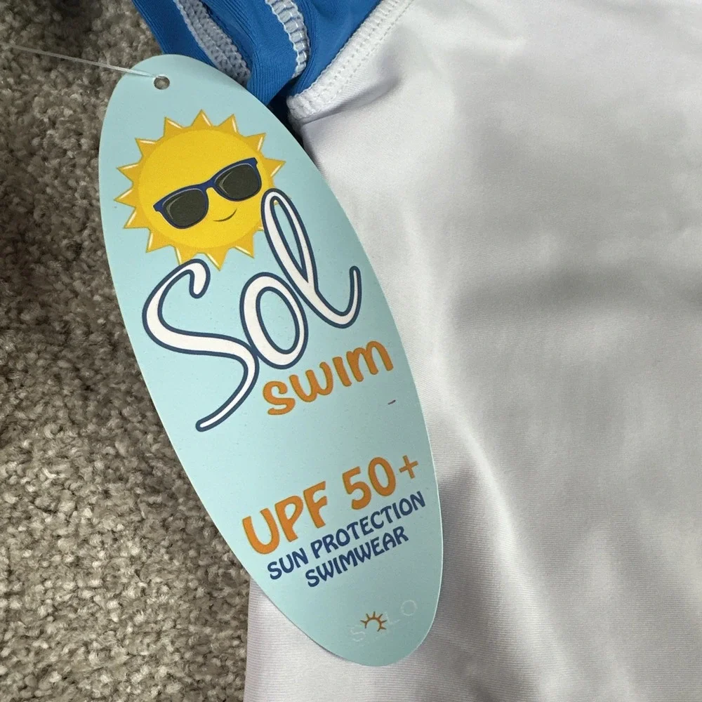 Sol Swim Boy's 2 Piece Swim‎ Set 6-9 Months UPF 50+ Sun Protection Lizard Iguana